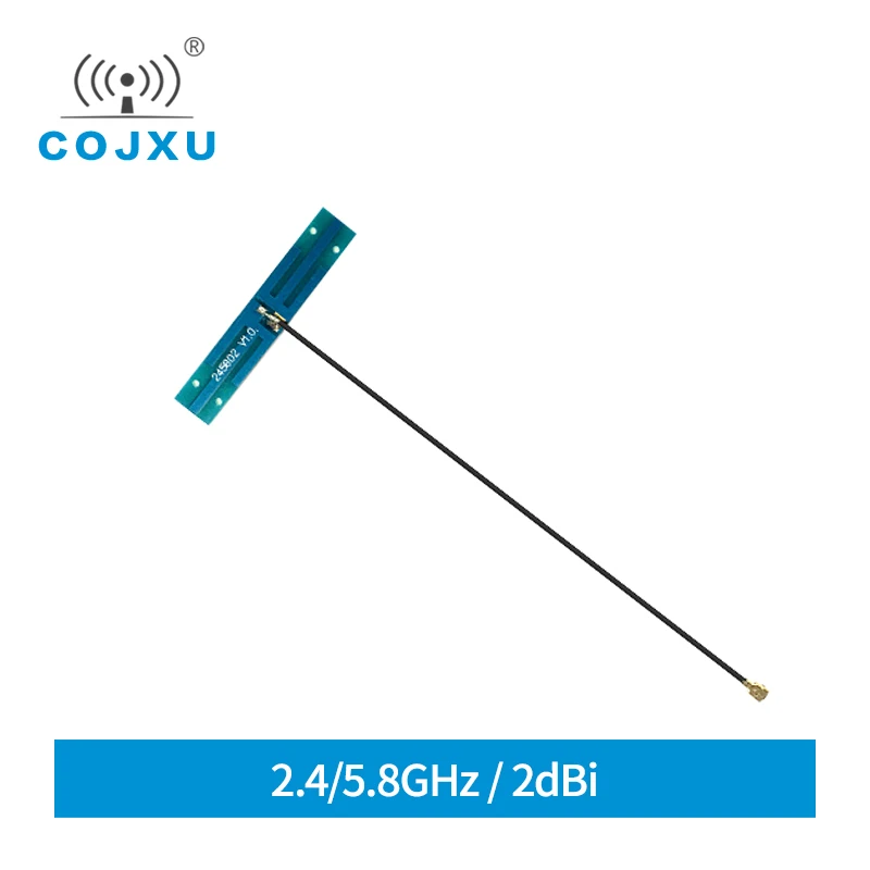 

2 Вт PCB Встроенная антенна 2,4 ГГц 5,8 ГГц 2 дБи интерфейс IPEX Cojxu TXWF-PCB-5109 всенаправленная антенна малого размера самоклеящаяся