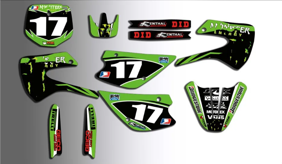 Набор стикеров для Kawasaki KX85 KX100 1998-2013 KX 85 100 2012 2011 2009 | Автомобили и мотоциклы
