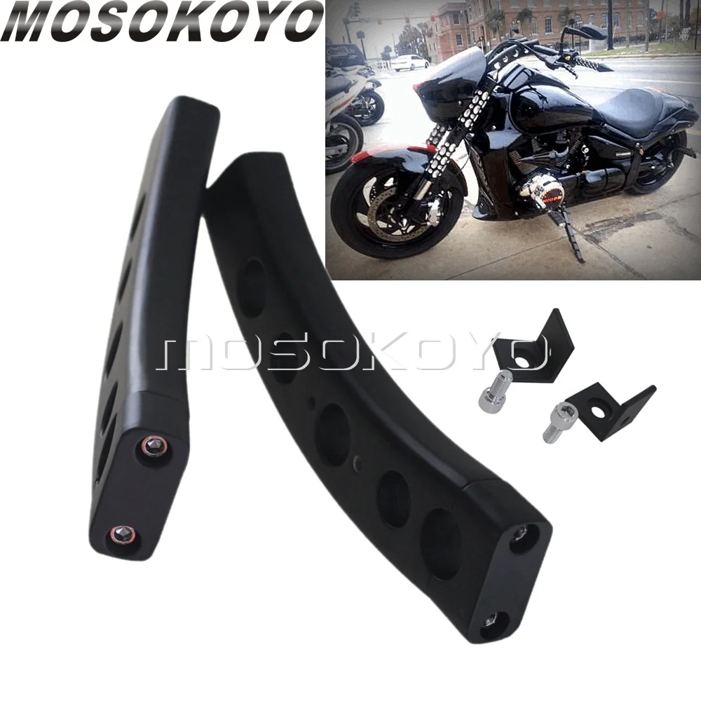 Black 5-Holes Bend Curve Style Motorcycle Handlebar Risers for Suzuki Boulevard M109R M1800R VZR1800 2006 2007 2008 2009 2" Rise