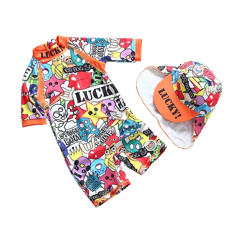 

2021New Little Girl Swimsuit 2pcs Summer Child Toddler Girls Swimming Beach Short Sleeve Swimwear Suit