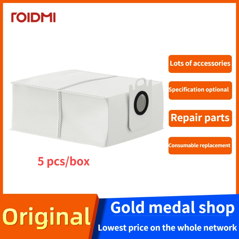 

Швабра Xiaomi ROIDMI EVE PLUS для сбора пыли, оригинальная боковая щетка для мусора, вращающаяся щетка, новый фильтр, одноразовая