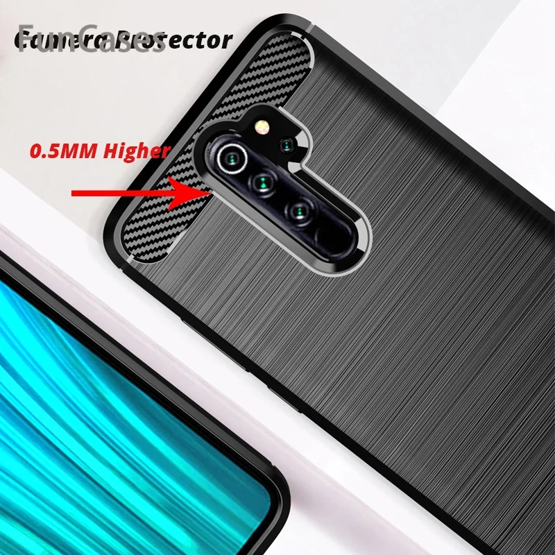 Силиконовый чехол для xiaomi Redmi Note 8 Pro карбоновый бампер мягкий телефона Note8 Global |