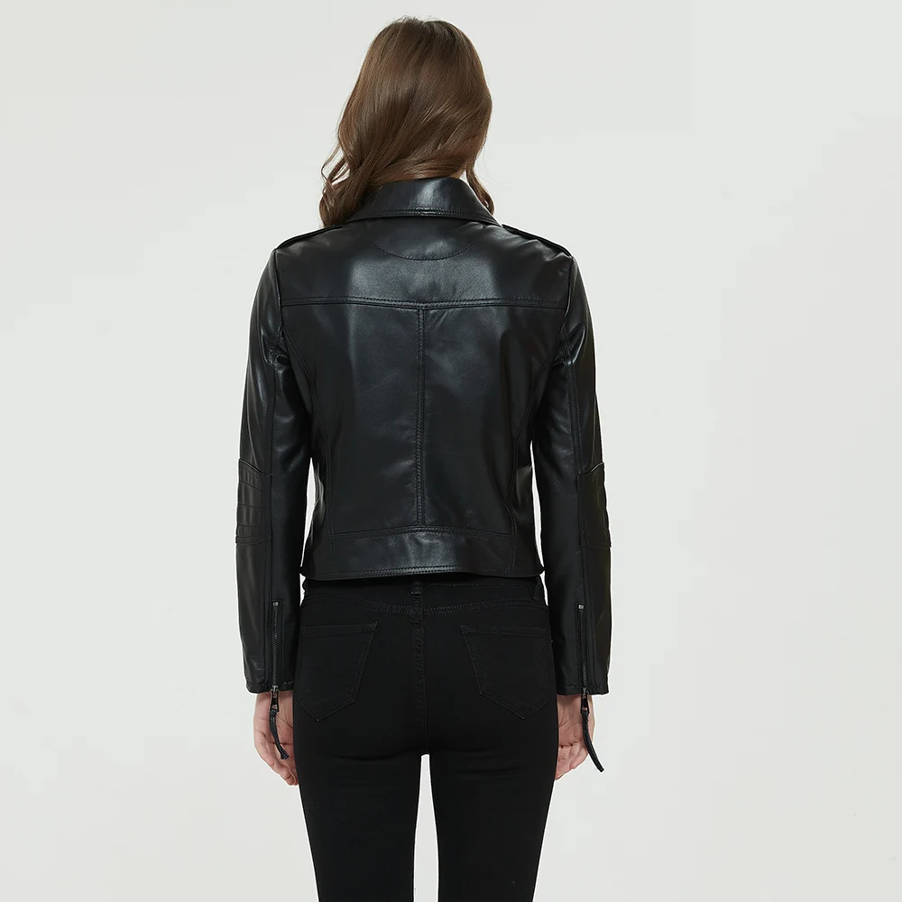 Maplesteed-Chaqueta de piel auténtica para mujer, 100% de piel de oveja suave, abrigo de piel Natural para mujer, talla asiática 4XL, M598, otoño y primavera