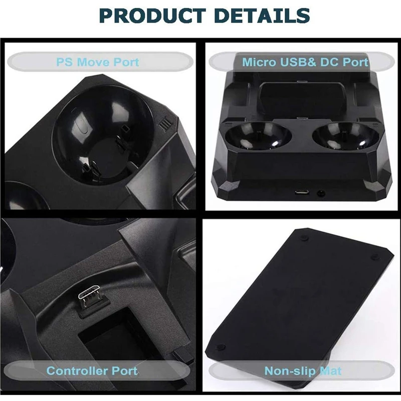 4 в 1 зарядная док станция с подставкой для быстрой зарядки светодиодный