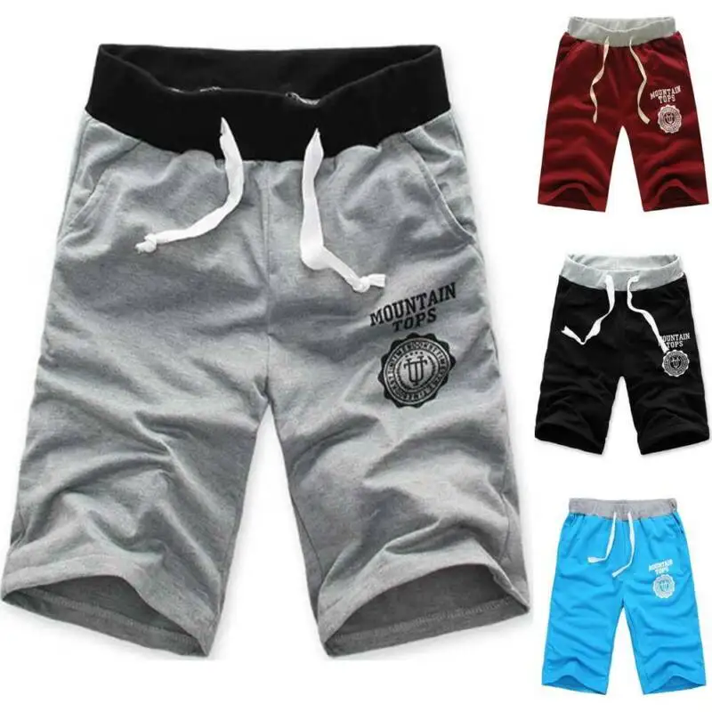 

Men Board Shorts Drawstring Solid Color Comfy Cotton Linen Casual
