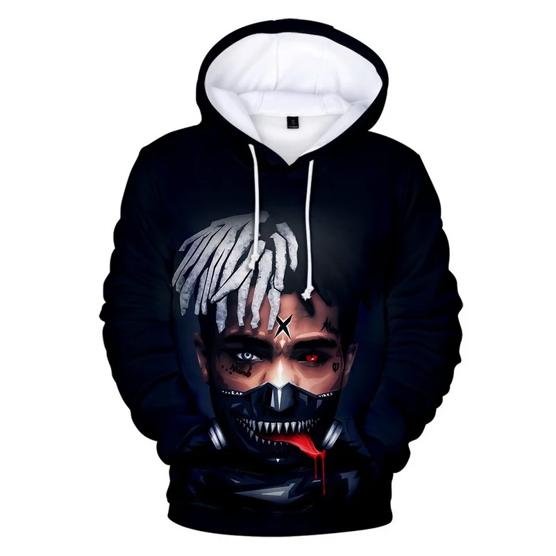 01 Xxxtentacion толстовки стиль для мужчин модный бренд узор принт 3d Досуг осенние толстовки длинный рукав хип хоп пуловер - Цвет: 01