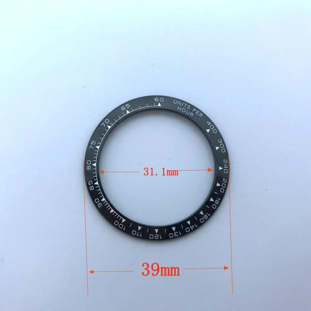 39 миллиметровый корпус для часов вставки черного/кофейного цвета керамические