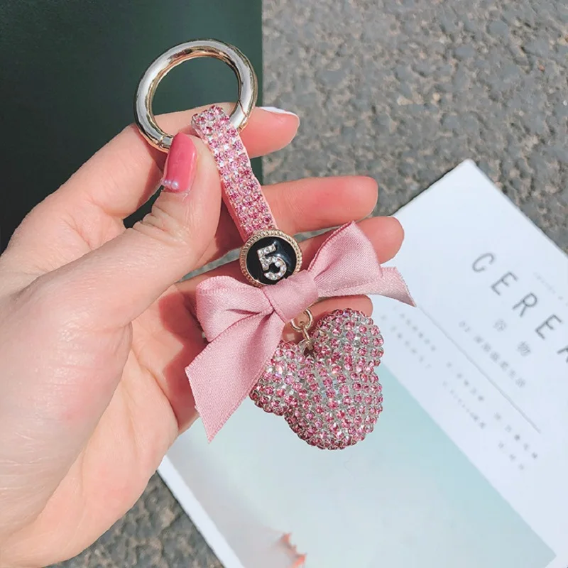 

Высококачественный брелок с бриллиантами, женский кулон в виде рюкзака, 2021, дизайнерский креативный модный брелок ручной работы для автомо...