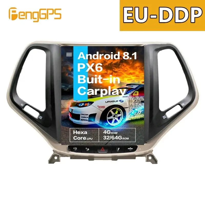 

10,4 ''Tesla Android 8. 1px6 4 + 64 Гб Голосовое управление Встроенная Автомагнитола для JEEP Grand Cherokee 2014-2018 GPS-навигация wifi