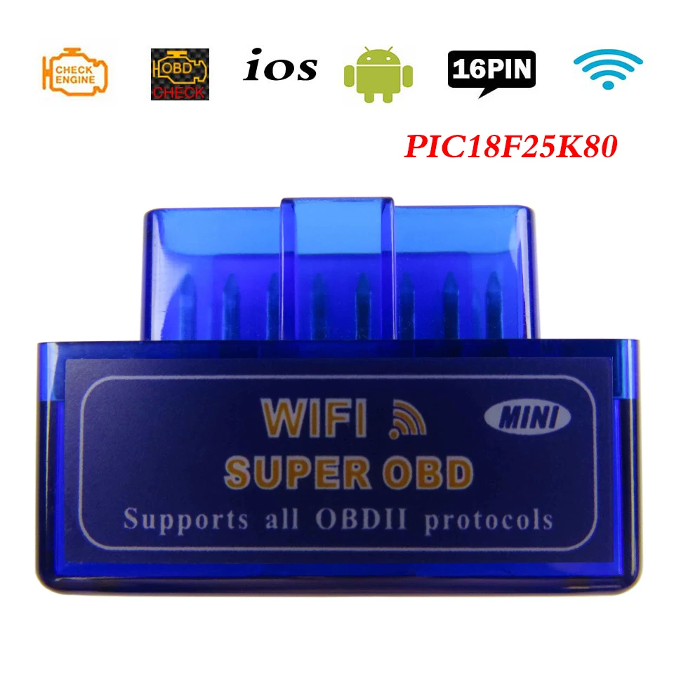 Elm 327 Obd2 сканер Elm327 V1.5 Wifi OBD 2 диагностический для автомобиля iOS OBDII ELM в 1 5