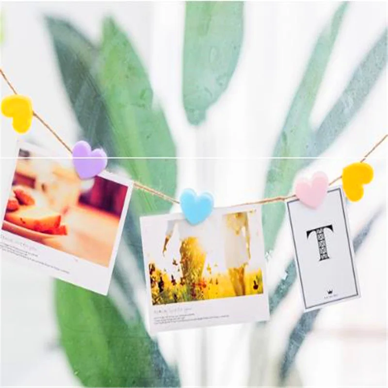 1 шт. Карамельный цвет любящее сердце зажимы украшения памятная фотография клип