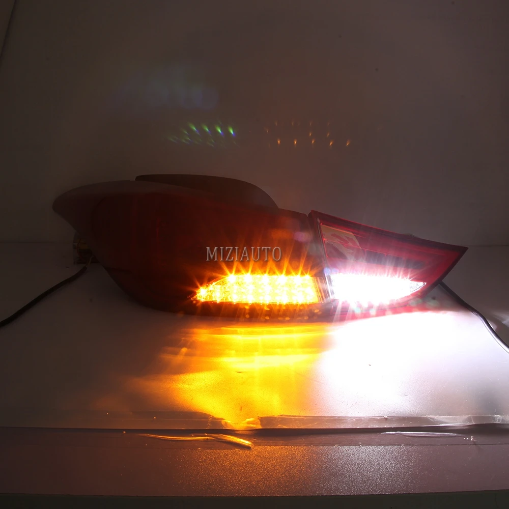 

MIZIAUTO Tail Light Tail Lamp For Hyundai Elantra 2012 - 2014 Tail Lamp Fog lamp Rear Brake Lamp Warning Light Car Accessories