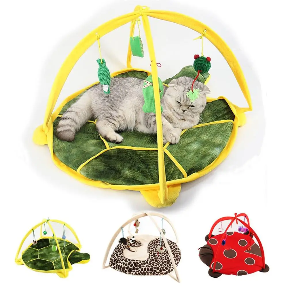 Игровой коврик для кошек палатка активного отдыха с подвесными шариками 52x35 см |