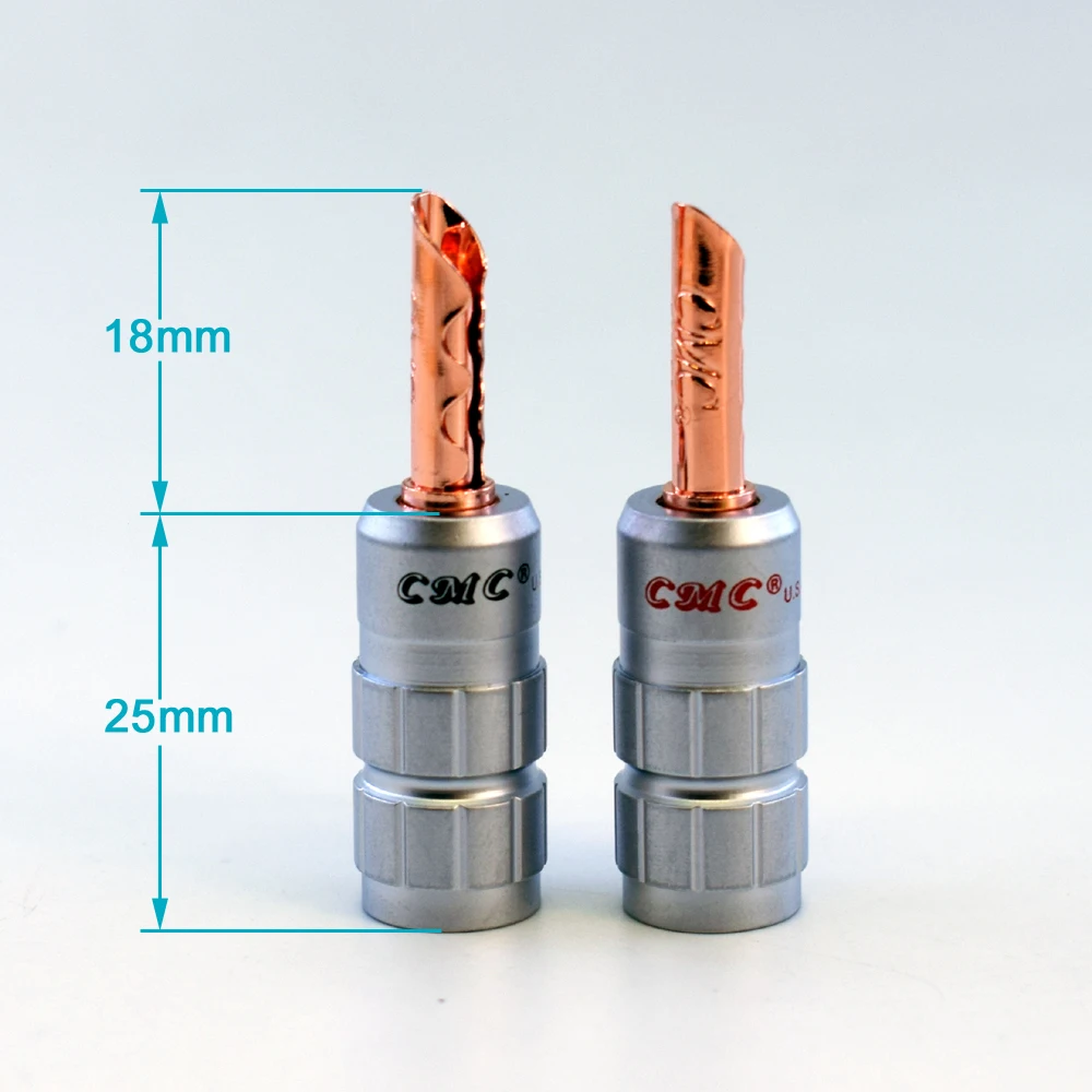 

1 pair CMC Audio BFA-Z Solid Pin Banana Plug Male Speaker Cable Brass Connector