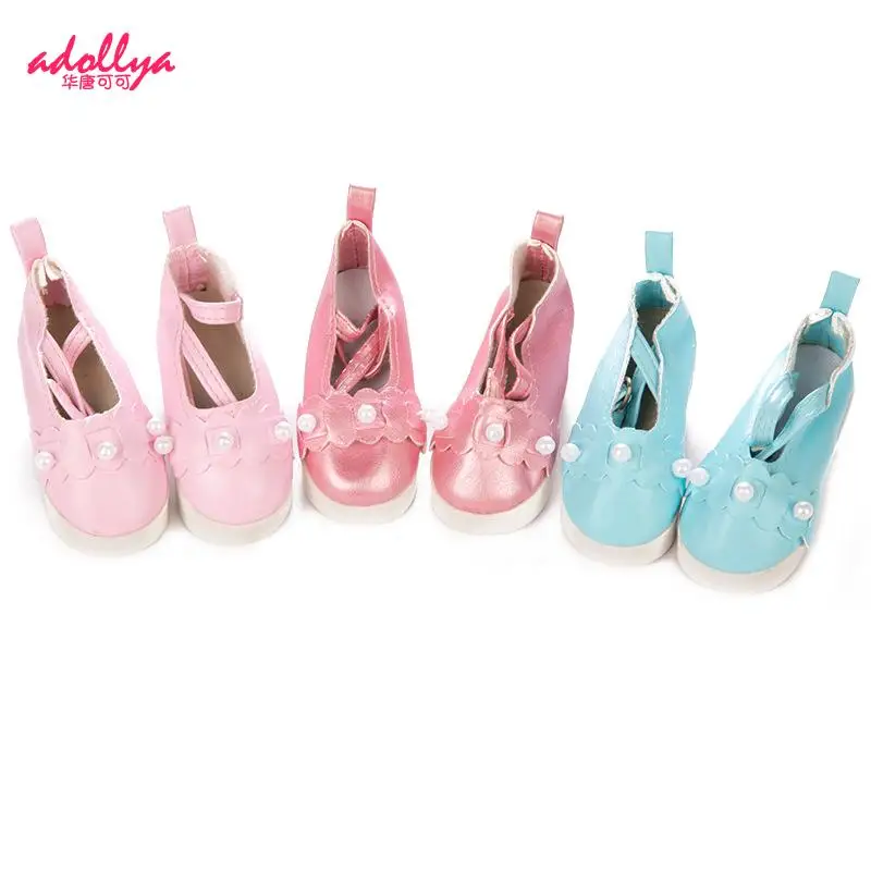 Модная мини обувь Adollya для кукол кожаная принцессы с жемчугом на высоких каблуках