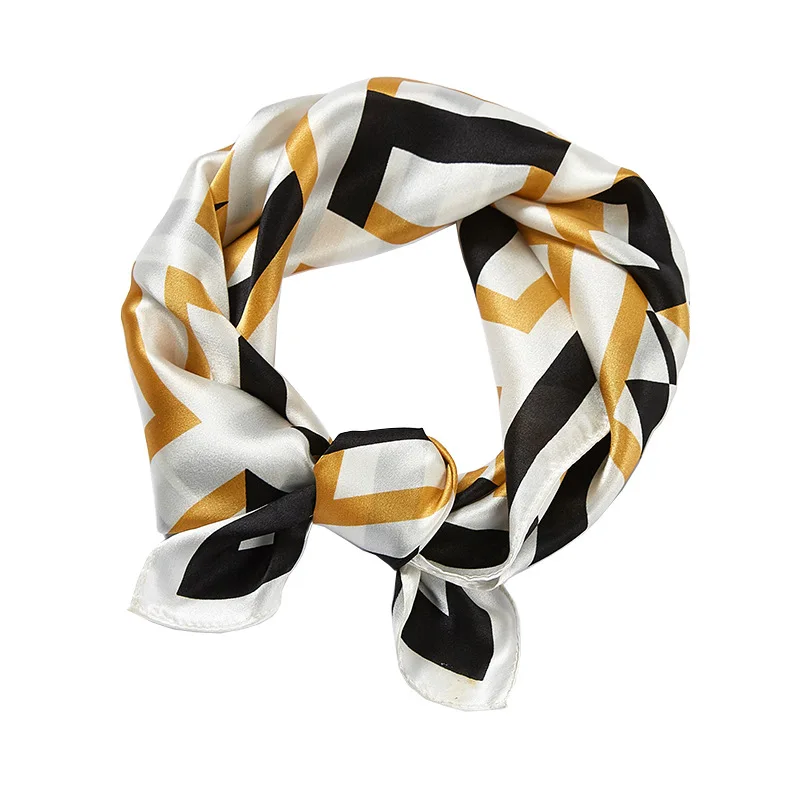 2020 новый 100% шелк 53*53 см маленький шарф женские шарфы для шеи с буквенным принтом