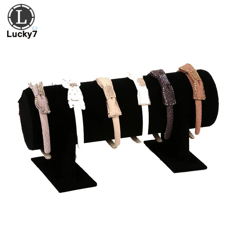 T образная Вельветовая Подставка для ювелирных изделий подставка браслета