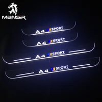 high end upgraded led door sill plate moving light pathway light for audi a4 b8 b9 2008 2018 acrylic welcome pedal car scuff