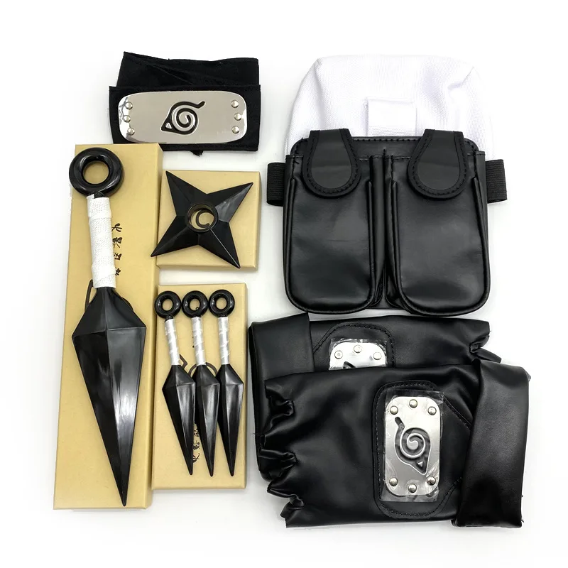 

Naruto Anime Cosplay Gloves Props Plastic PVC Role Play Hand Sword Weapon Model Shuriken Konoha Ninja Darts Quality Assurance