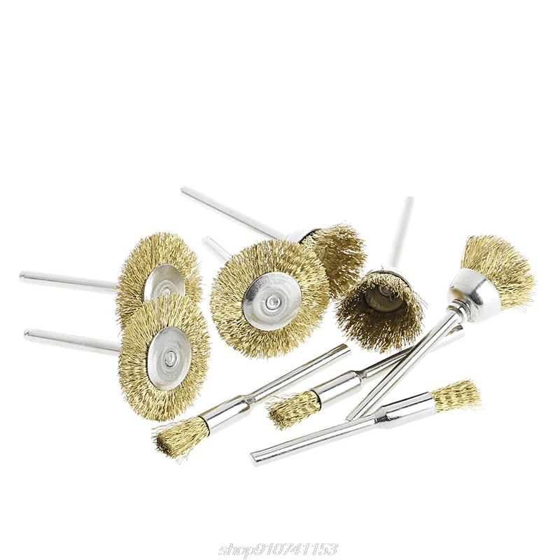 

9 Brass Brush Wire Wheel Brushes Die Grinder Rotary Electric Tool for Engraver F22 21 Dropshipping