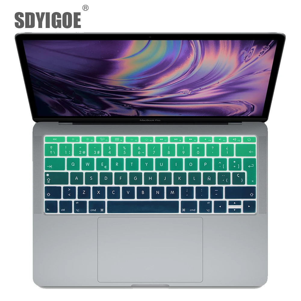 

español keyboard cover For macbook 12 pro13 without touchbar EU-Enter A1708 A1534 A1931 Notebook keyboard cover Protective film