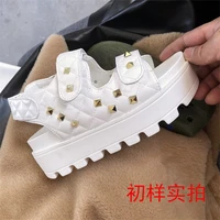 ladies wedge sandals large size white open toe sandals platform outdoor leisure high heel sandals willow nail womens shoes