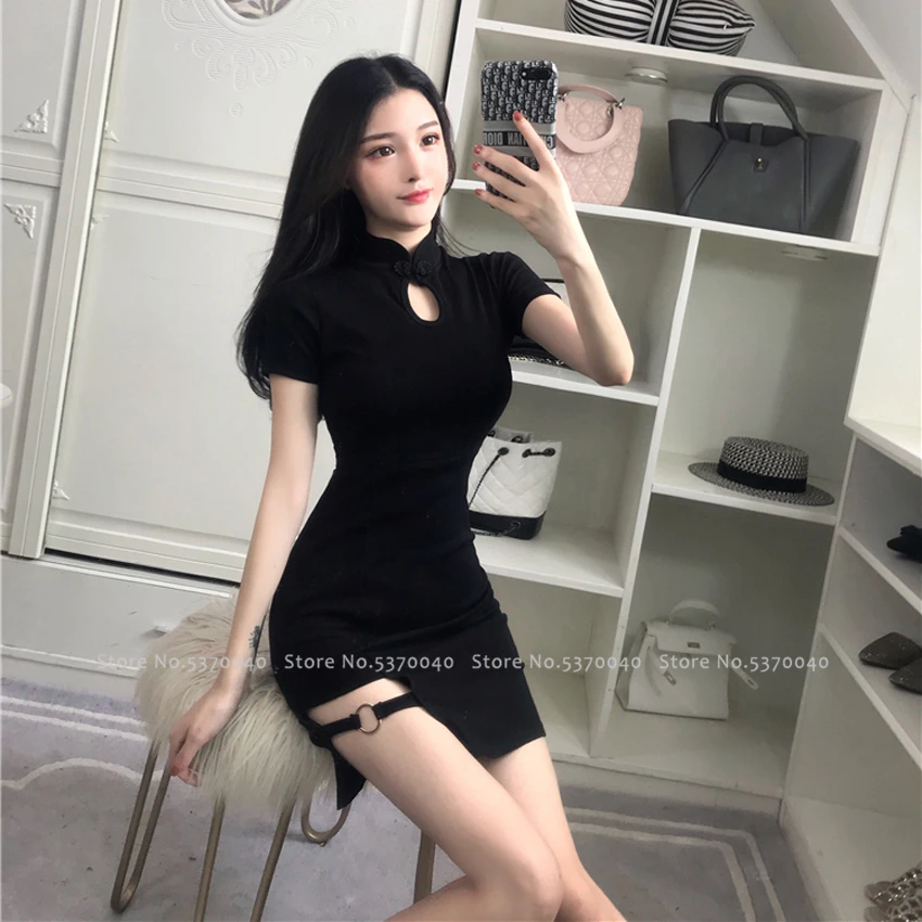 Для женщин плотно китайский Стиль Cheongsam Qipao торжественное платье леди обувь для ночного клуба сексуальное Бандажное вечерние Бандаж с вырезами платья костюмы для маскарада - Цвет: Color13