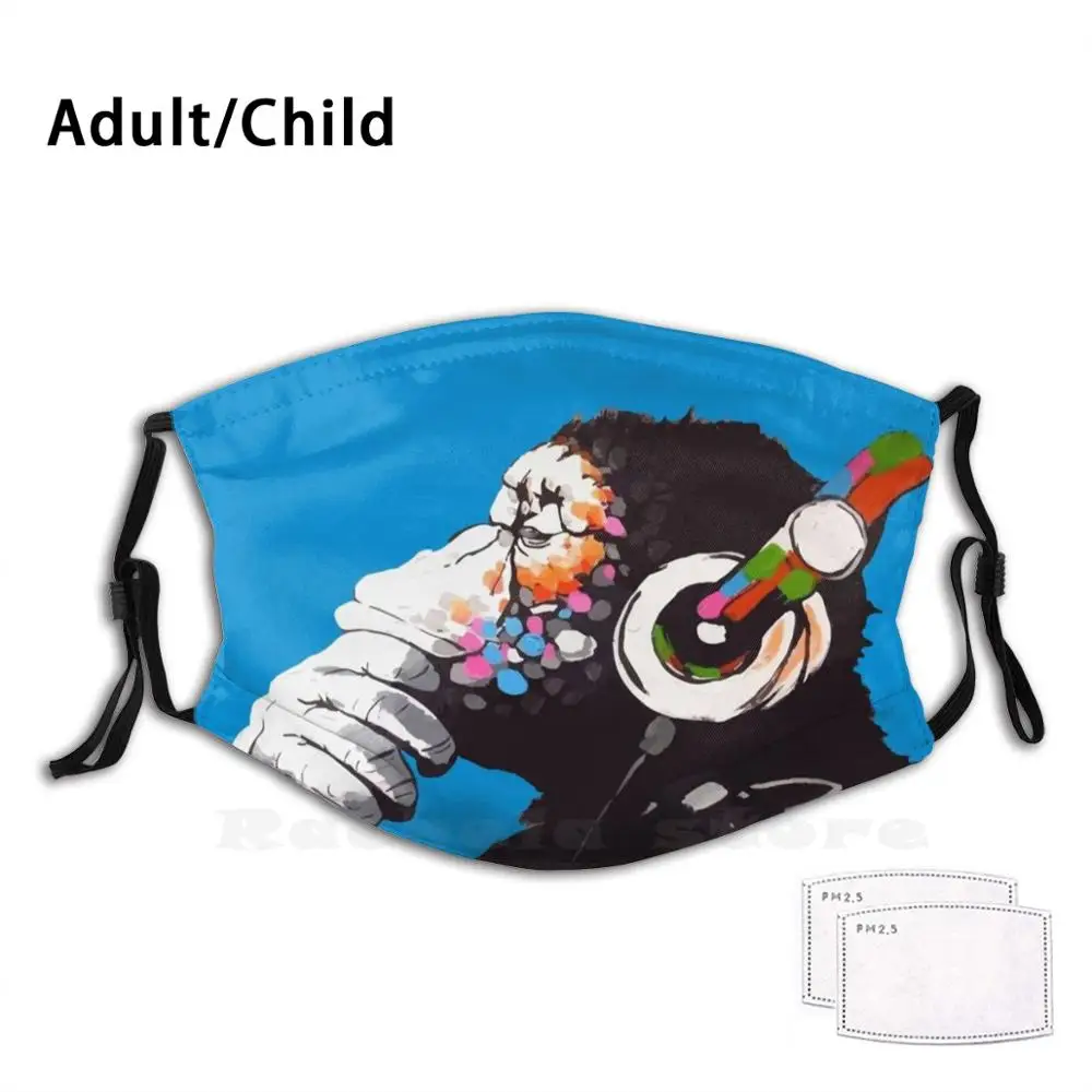 

Синяя Маска-антипылевой фильтр для взрослых и детей, с наушниками