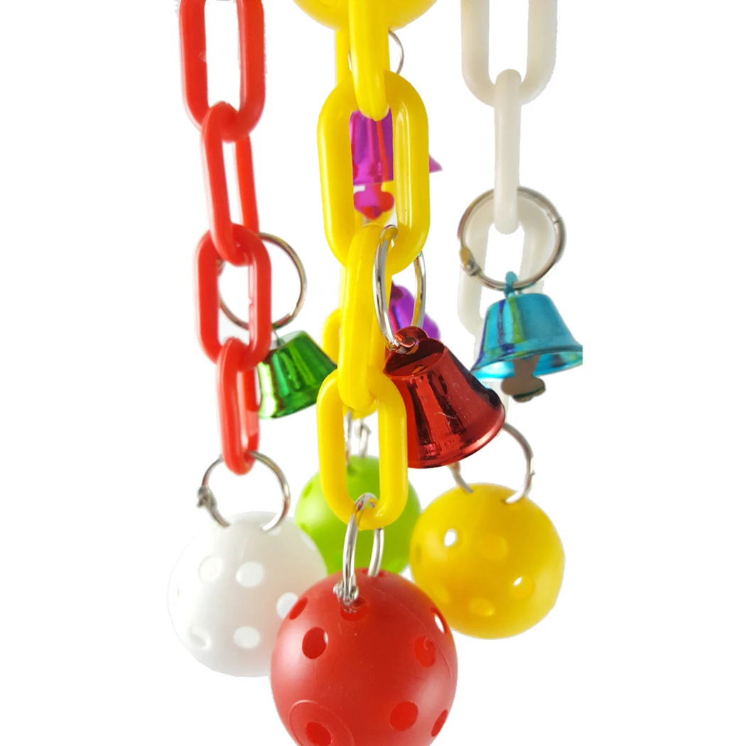 

100PCS Parrot Bird Toy Plastic DIY Hook Chain Link Bird Colorful Chew Toy Hanging Hooks Pet Parakeet Funny Toy Supplies