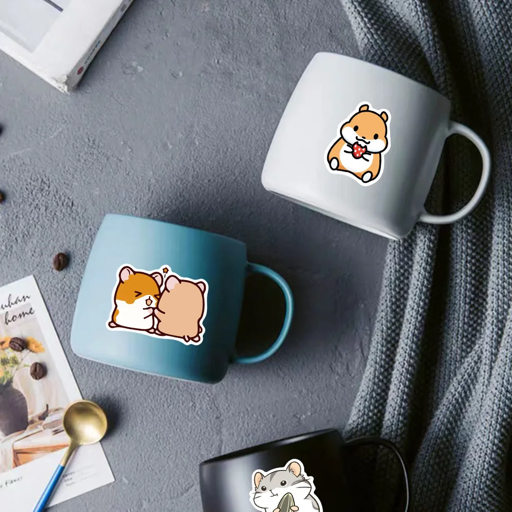 

10/30/50PCS Cute Hamster Cartoon Graffiti Luggage Laptop Refrigerator Water Cup Guitar Waterproof Decorative Stickers Wholesale
