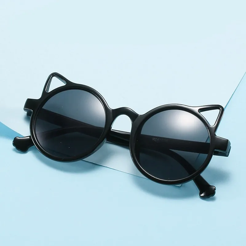 

Elbru Fashionable Cat Ears Children's Sunglasses Children's Decorative Glasses Cute Baby Comfortable Eye Protection Sunglasses