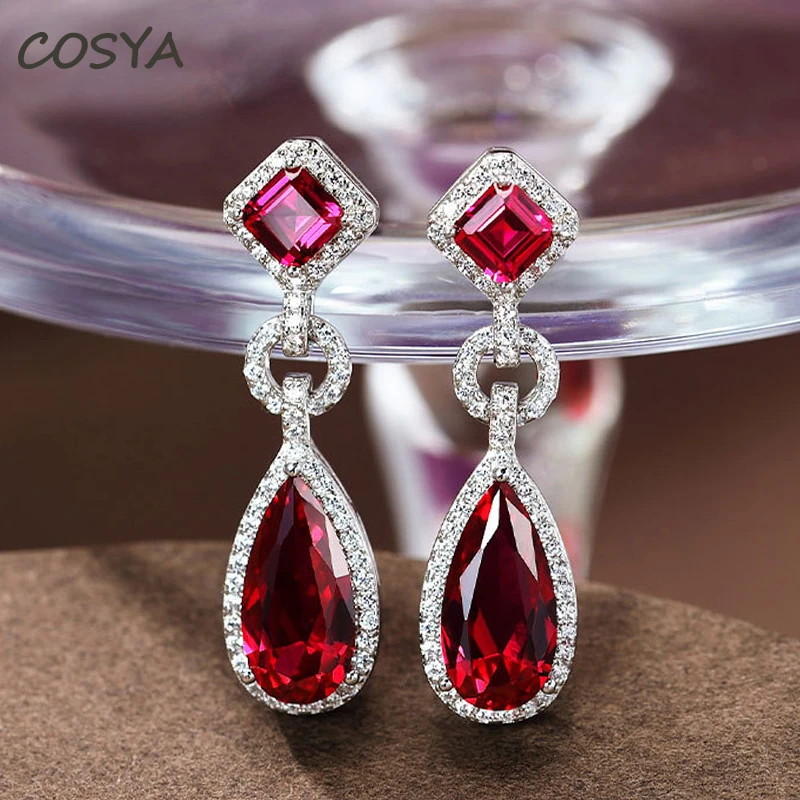

Женские серьги COSYA, из серебра 100% пробы, с инкрустацией из Высокоуглеродистых бриллиантов