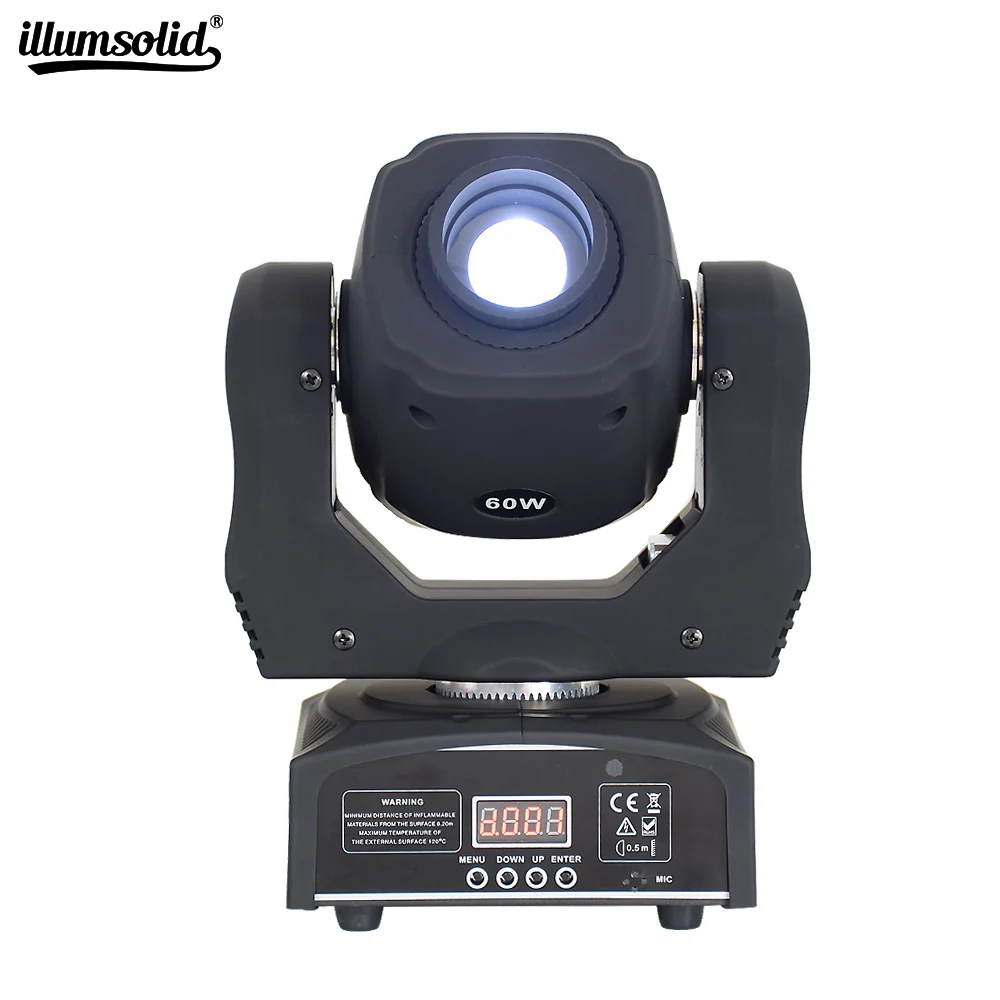 Светодиодный точечный светильник Dmx 60 Вт с подвижной головкой сценический эффект