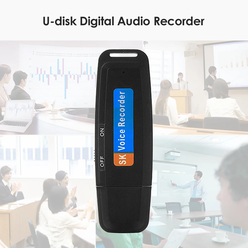 Professional Rechargeable U-Disk Portable USB Digital Audio Voice Recorder Pen Support TF Card Up to 32GB Dictaphone Flash Drive |