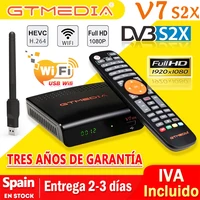 gtmedia v7s2x full hd satellite receiver dvb s2 tv decoderusb wifi upgrade by v7s hd tv receptor sat tv box no app included