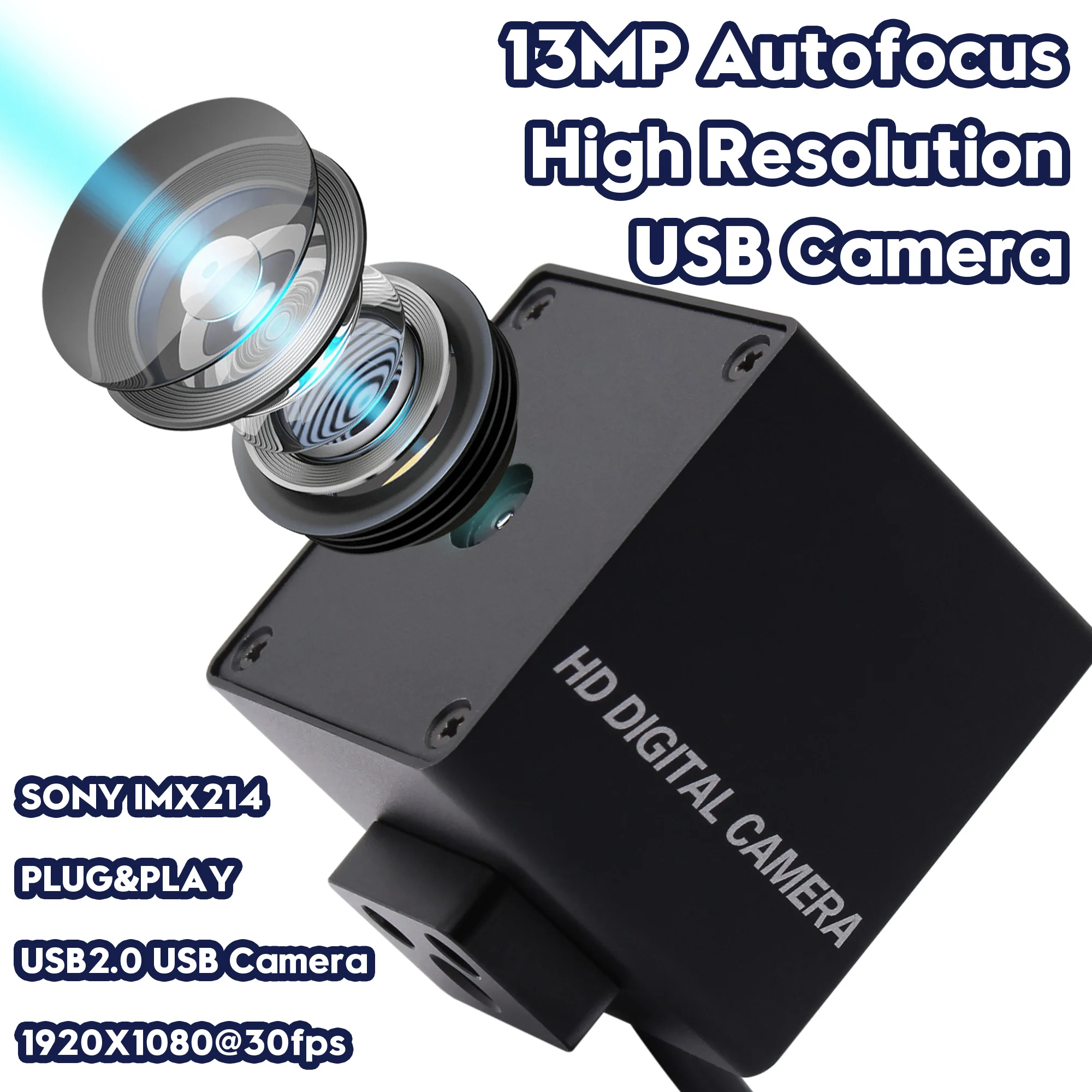 13MP 3840*2880 мини USB камера Sony IMX214 75 dregree Автофокус Объектив usb веб для Linux Windows Mac