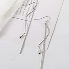 Модные длинные висячие серьги ModaOne с кисточками и круглыми бусинами в Корейском стиле серебряного цвета для женщин и девушек Модные Роскошные Ювелирные изделия Подарки