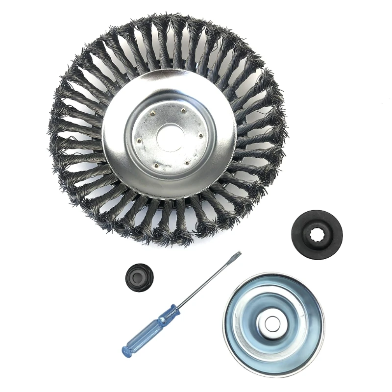 

6/8 Inches Steal Wire Brush Cutter Trimmer Head Washer Maintenance Screwdriver