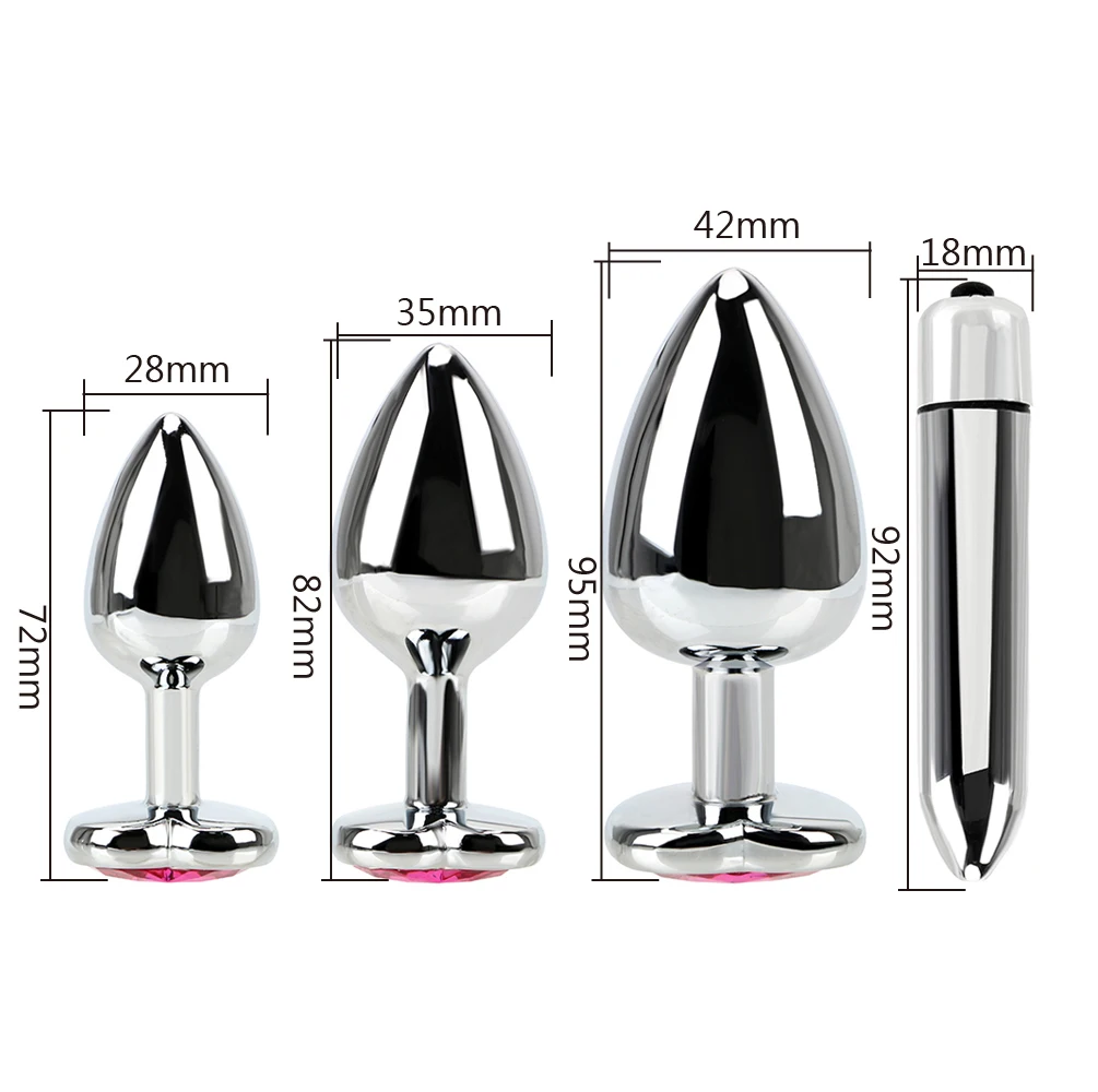 Metal Anal Plug Bullet Vibrators For Women Men Masturbation Female Male Prostate Massager Sex Toys Couples Tools Dildos Erotic | Красота и