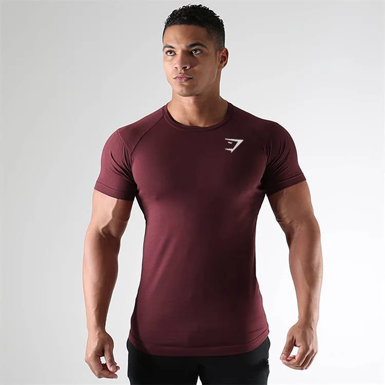 

2021 New Men's T-shirt Summer Men's Sports Short-sleeved Quick-drying Training T-shirt Breathable Tight Gym Apparel Top