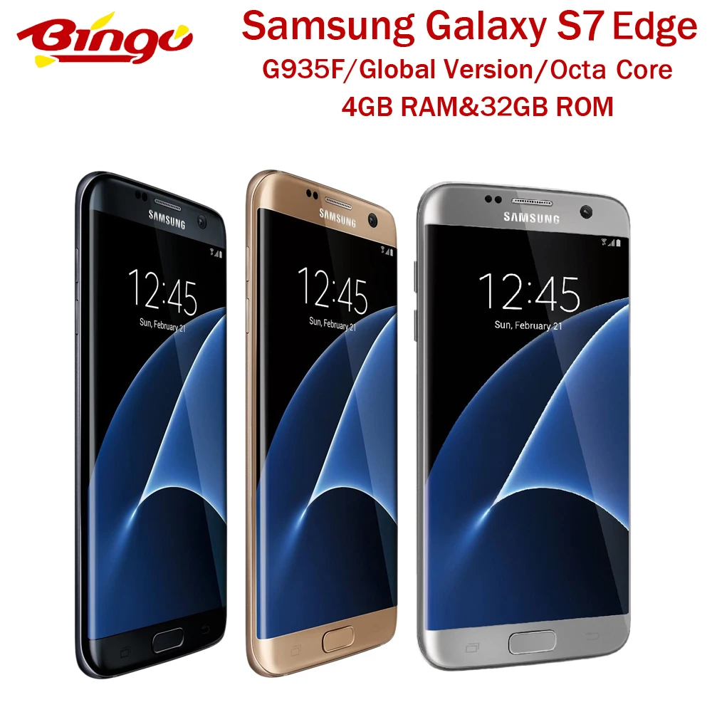 Samsung Galaxy S7 Edge G935F смартфон с 5 5-дюймовым дисплеем восьмиядерным процессором ОЗУ 4
