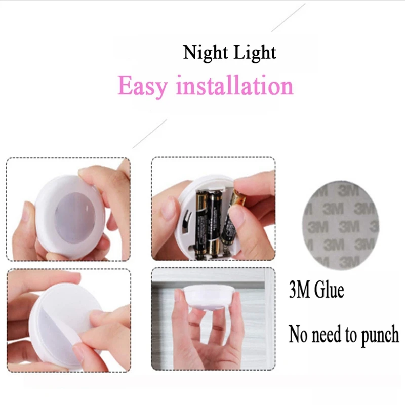 led cabinet light whitewarm light color remote control wireless dimmable led night lamps battery light for closet kitchen stair free global shipping