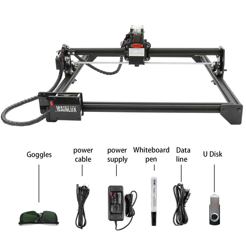 

WAINLUX 20W Laser Engraver CNC Engraving Cutting Machine for Wood Paper Plastics CNC Router with 64-Bit Motherboard
