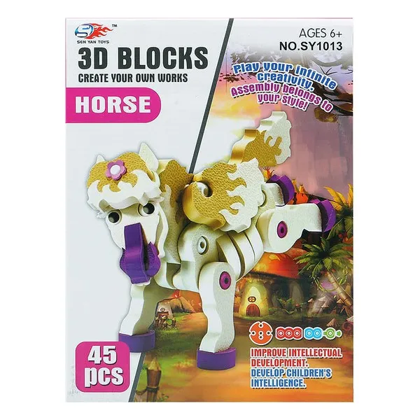 3D пазл лошадь 113298 (45 шт.) | Игрушки и хобби