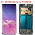 ЖК-дисплей с рамкой G977N G977U для Samsung Galaxy S10 5G, 5G, сенсорный экран с дигитайзером в сборе, оригинальный, для SM-G977B