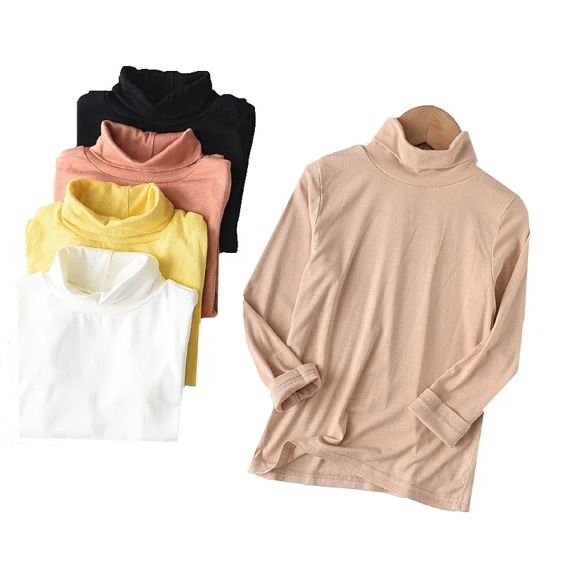 

Однотонное нижнее белье для маленьких девочек, новинка 2020, осенне-зимняя детская повседневная одежда, модные рубашки с длинным рукавом, дет...