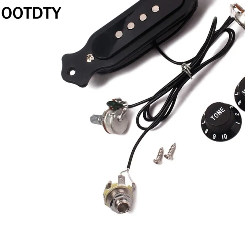 OOTDTY Soundhole Prewired Active Pickup 4 String Для коробки для сигар аксессуары гитар | Спорт и