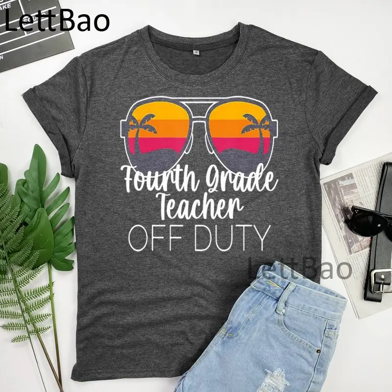 

Teacher Off Duty Women T-shirts Streetwear Harajuku Casual T-Shirt Women Ulzzang Fashion Summer Short Sleeve Tops Tees T Shirt