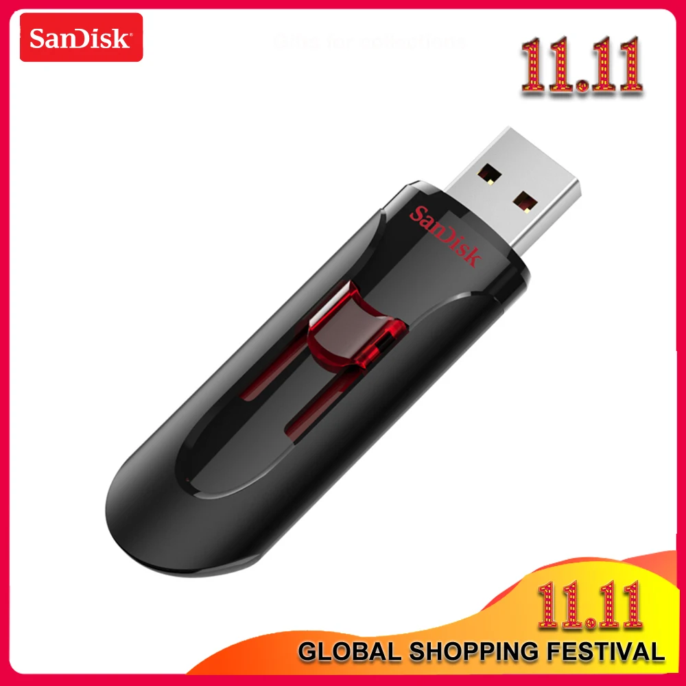 USB флеш накопитель SanDisk CZ600 16 ГБ 32 64 100% 128 флешка ключ U диск для ПК 3 0|USB
