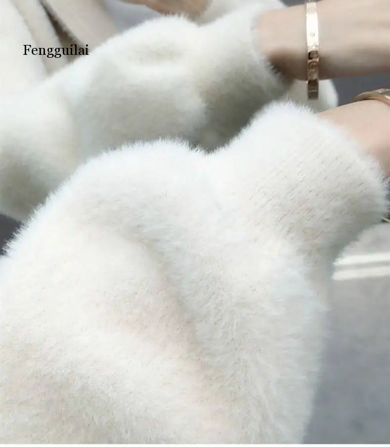 

Women Short Solid Faux Mink Fur Coat Hooded Fluffy Jacket